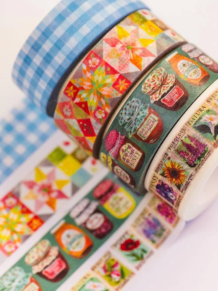 Set di 4 rotoli di nastro washi - Fatti in casa per la vendita all'ingrosso da parte di Katie Daisy
