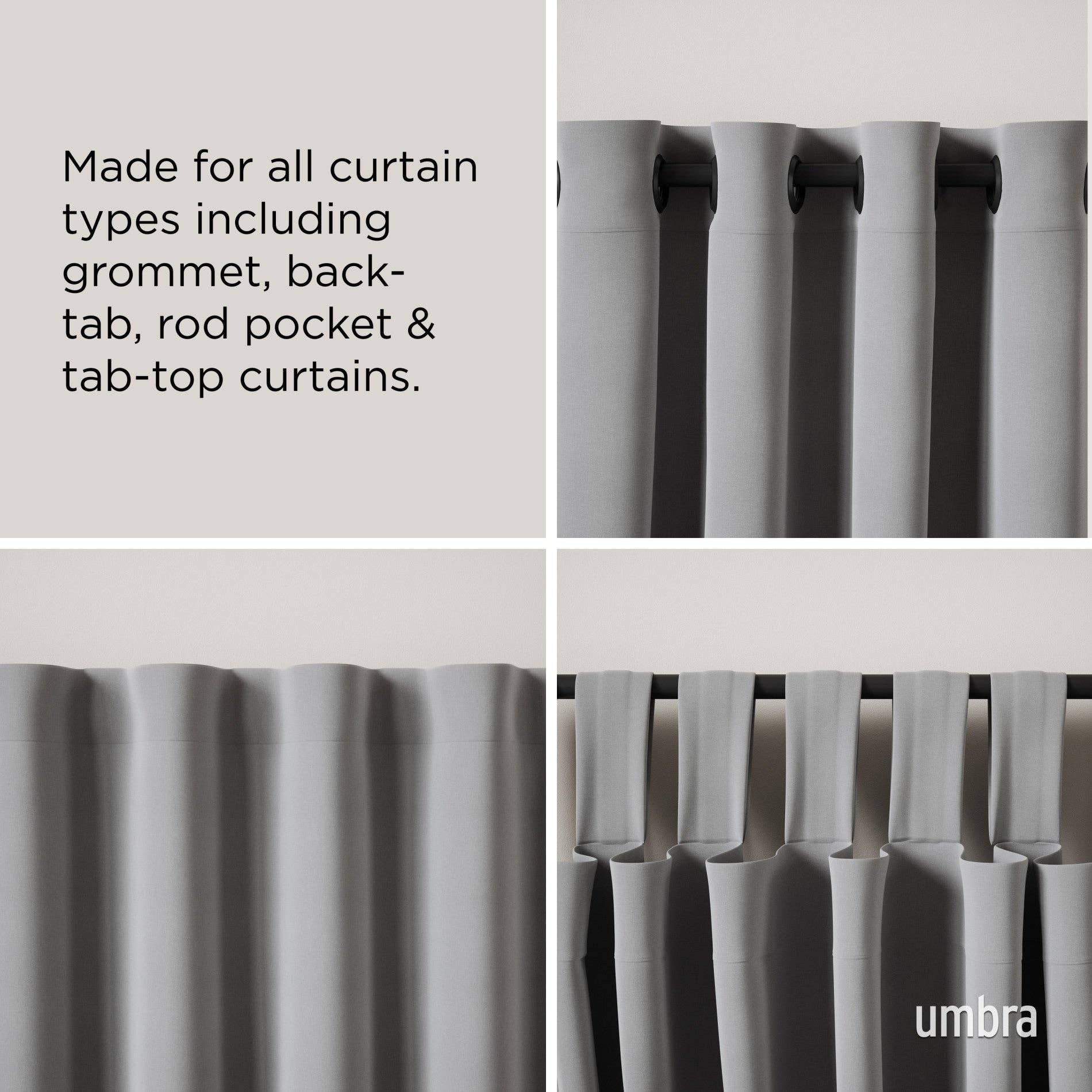 Matte Black Cappa Adhera Curtain Rod for wholesale on Faire11