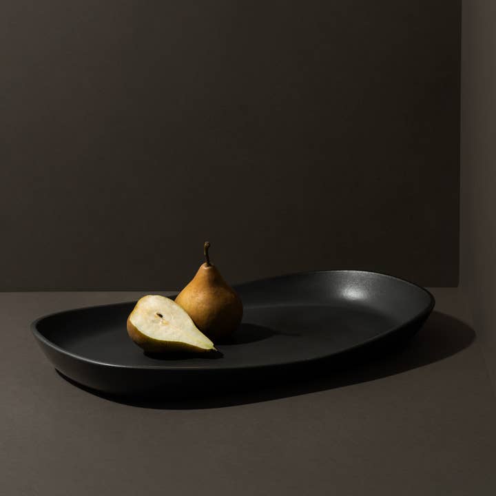 GHARYAN Stoneware & Olive Wood Tableware | Canada - Wholesale Serving plate - Mini Handmade Long Stoneware Serving Platters | Dadasi9