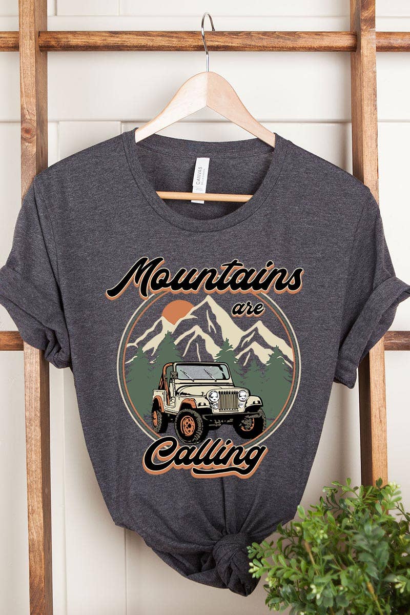 COLORBEAR - Wholesale T-Shirt (Graphic) - Unisex - MOUNTAINS ARE CALLING UNISEX SHORT SLEEVE5