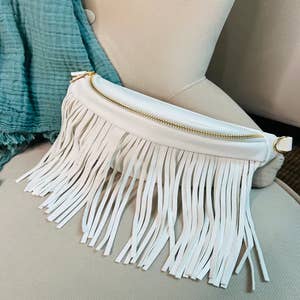 Women Folk Style Fanny Pack Belt Bag with Adjustable Strap, Woven Colorful  Fringe Fanny Pack Crossbody Bags (Red) 