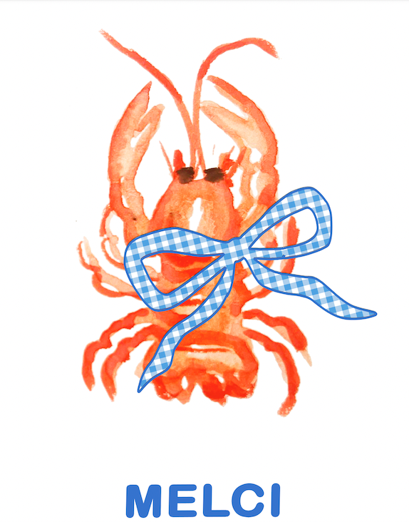 Melci Studio – wholesale Screen printed t-shirt – Women′s – Lawrence the Lobster T-Shirt 100% Cotton1