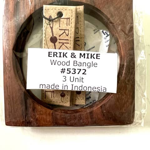 Erik & Mike - Wholesale Bangle Bracelet - Sono wood bangle squares