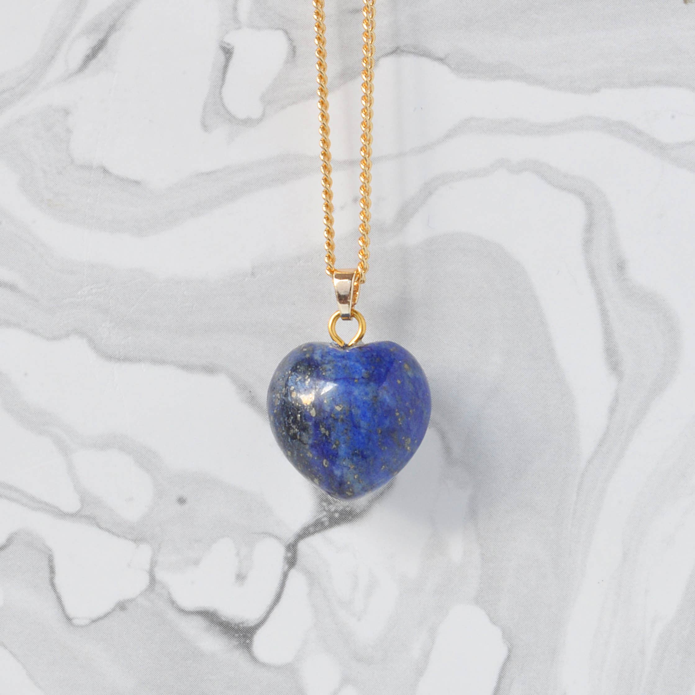 Libby & Smee - Wholesale Pendant/Charm Necklace - Crystal Gemstone Heart Necklace on Gold Chain10