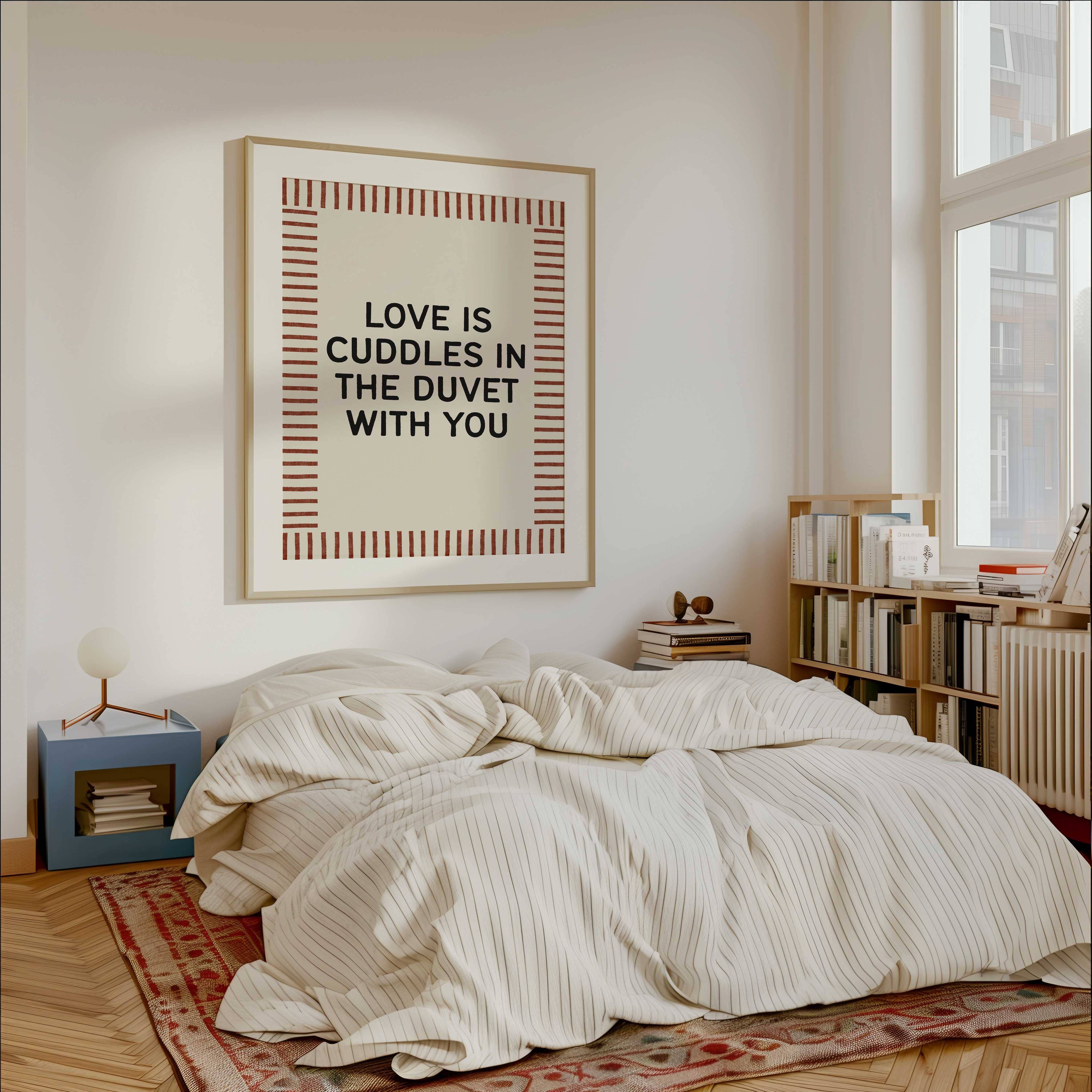 D'LUXE PRINTS - Wholesale Art Print - Love Is Cuddles in the Duvet Print5