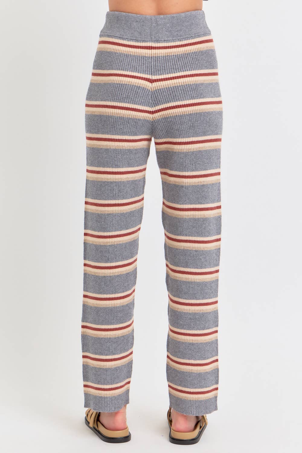 Sweet Lovely by Jen – wholesale Lounge Sweatpants/jogging bottoms – Women's – KNIT STRIPED PULL-ON-PANTS 30