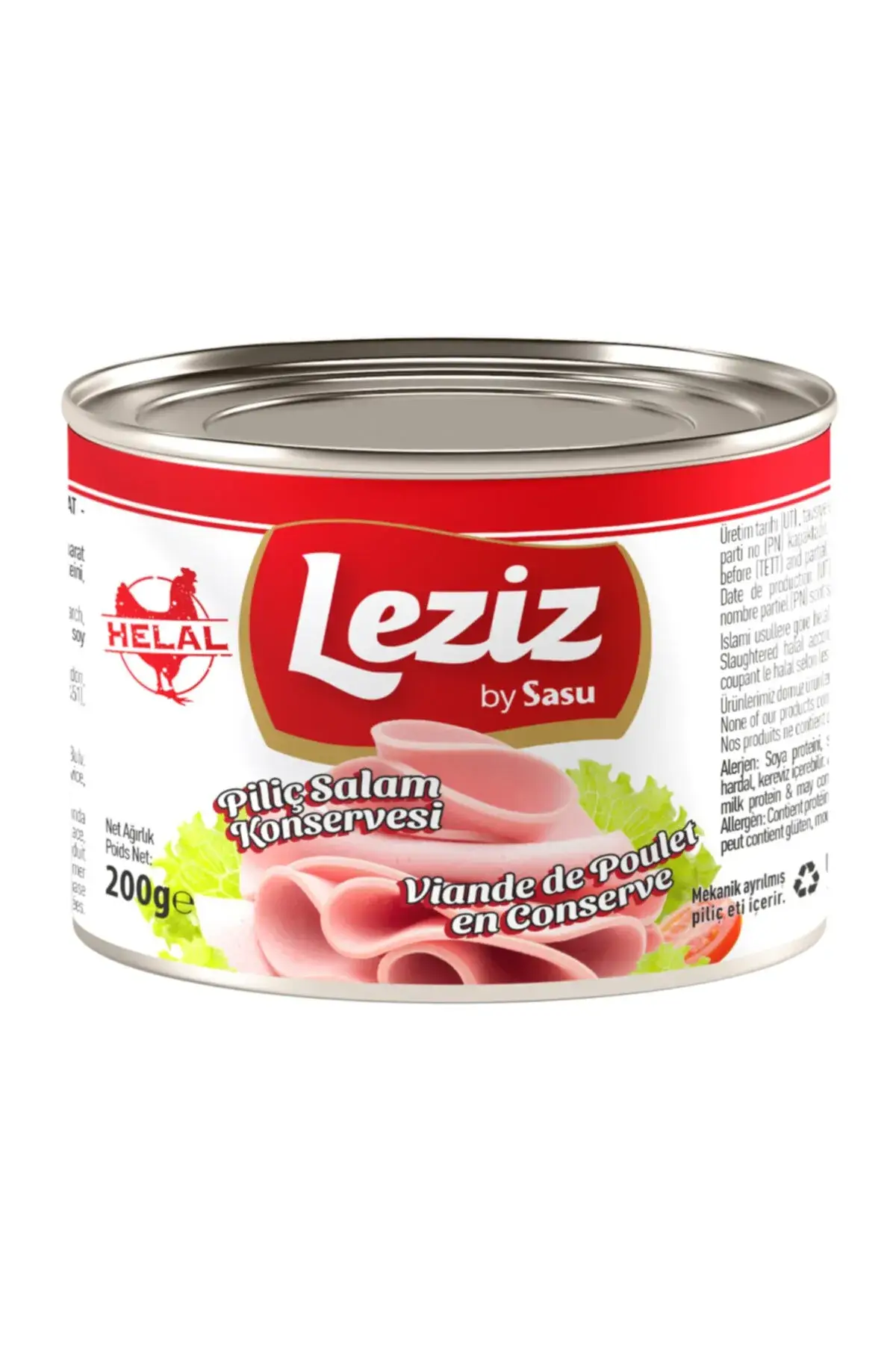 Pistest - Wholesale Tinned Fish -  Chicken Salami Canned 200g 7.6 oz Halal0