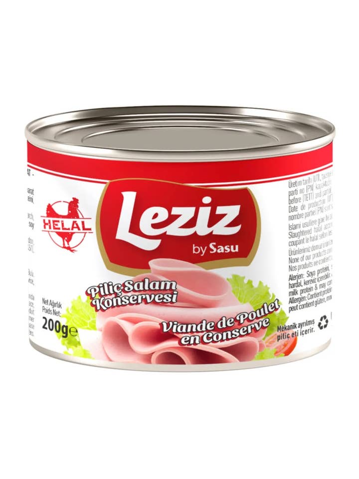 Chicken Salami Canned 200g 7.6 oz Halal for wholesale by Pistest