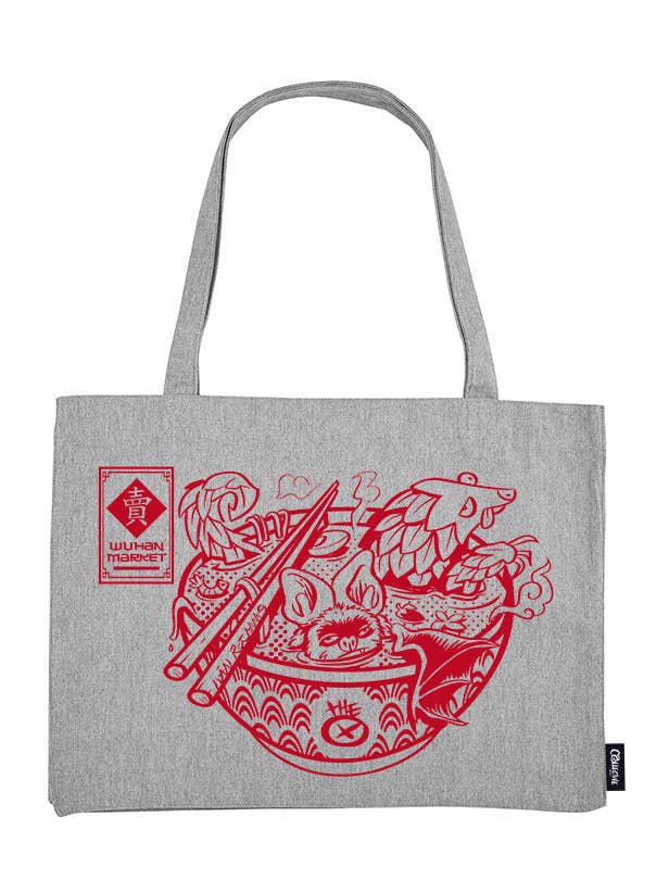 Shoppingväska Grå - Bat Soup för wholesale av The Collective Way