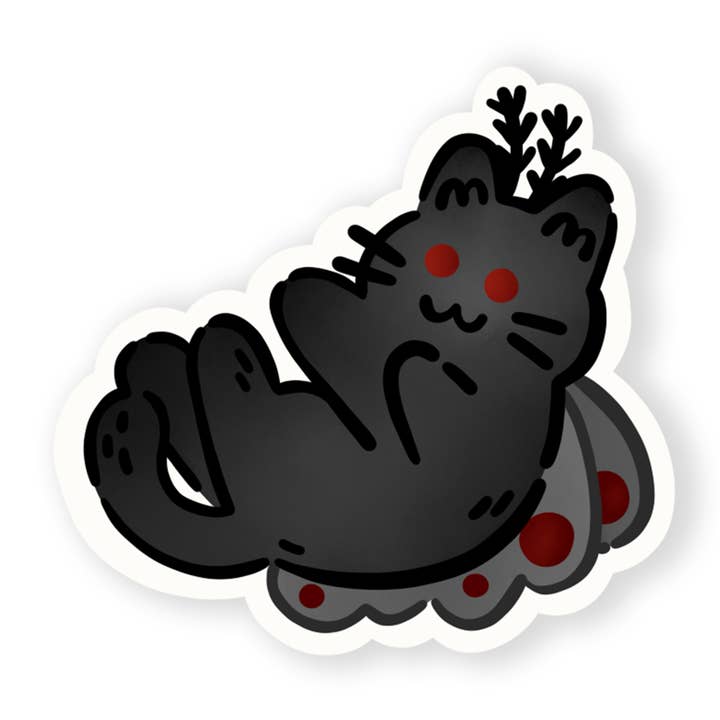 Mothman-Kätzchen-Aufkleber für den Großhandel von The Stray Shop