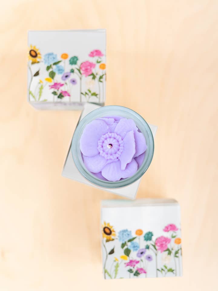 Mohnblumenkerze, umweltfreundliche Kerze, verschiedene Größen für den Großhandel von Multifaceted™ Artisan Candles