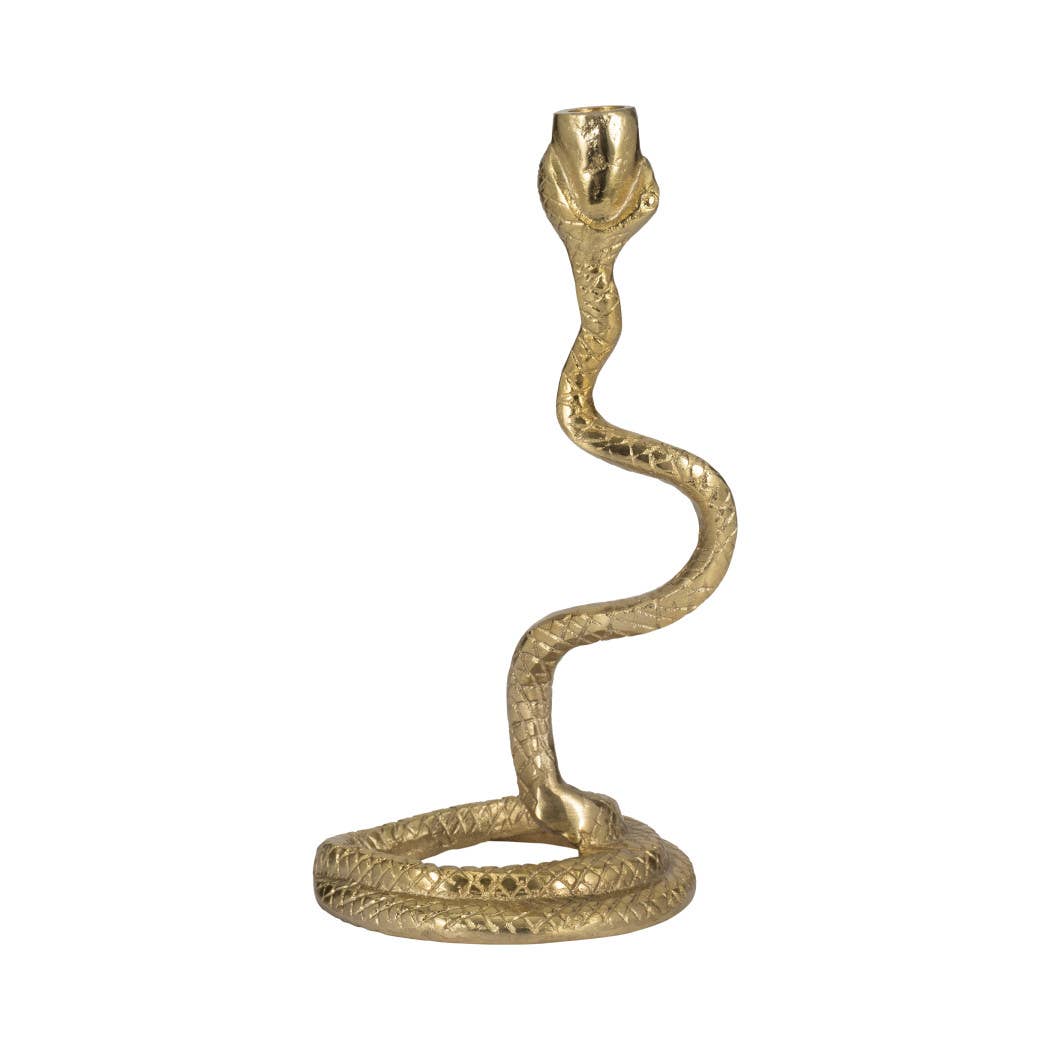 Sagebrook Home - Wholesale Candle Holder - Candle Holder - Gold Metal Snake Tealights Taper, 13 in.9
