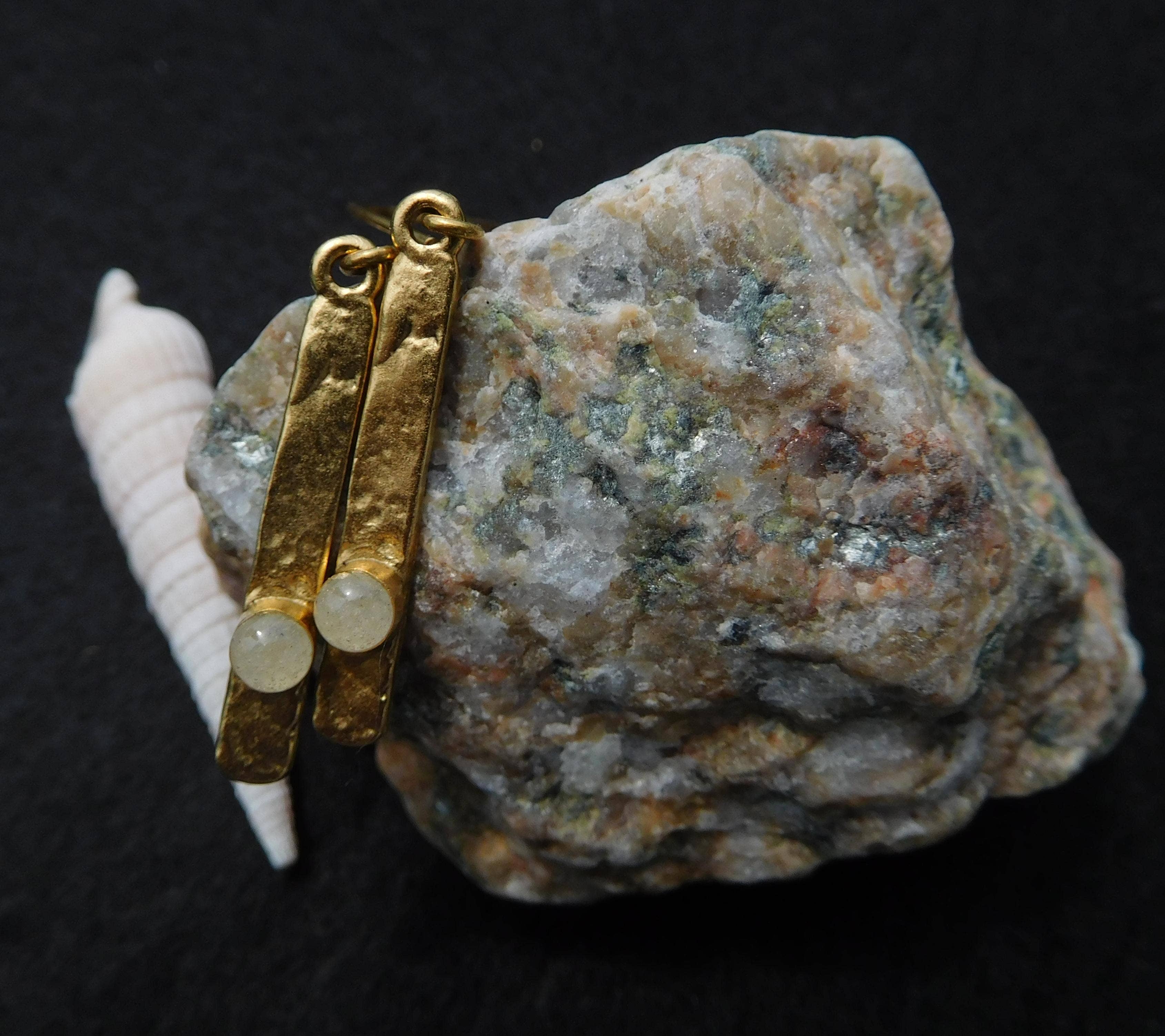 Art & Soul 30a - Wholesale Dangle Earrings - Tiny Vacation Gold Dangle Earrings Customizable Souvenir1