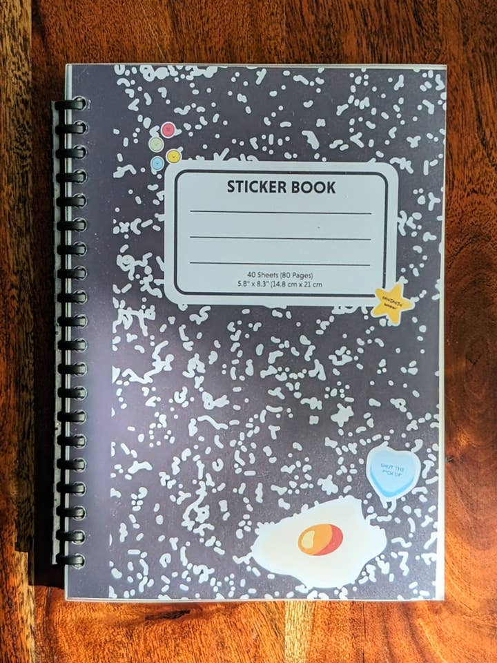 Composition Sticker Book - Reusable Sticker Storage for wholesale by NMC Design Studio