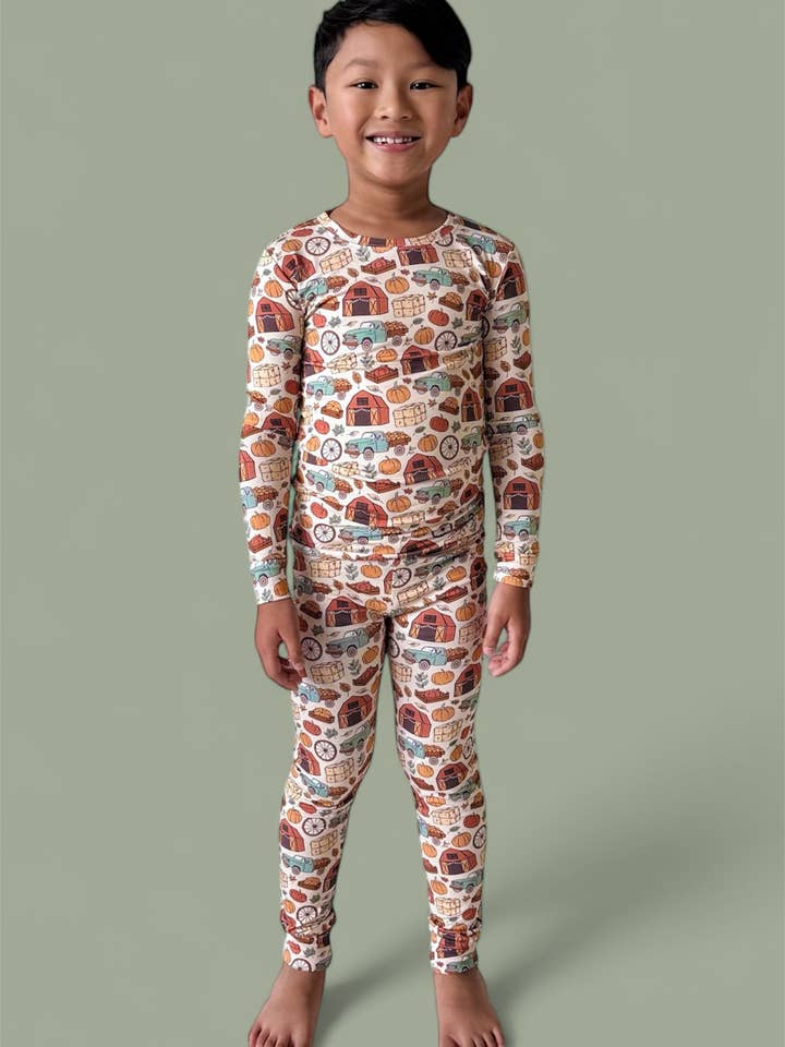 Dream Big Little Co. - Wholesale Sleepwear set – Kids - HAYRIDE AND HARVEST DREAM SET13