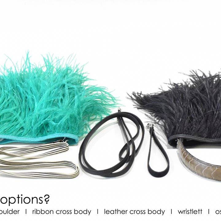 KOLUNTU - Vendita all'ingrosso Pochette - Donna - Opzioni extra con cinturino in piuma fantasia10