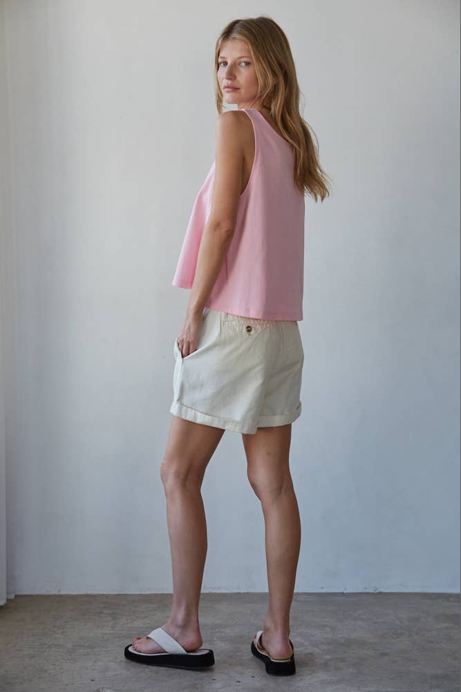 By Together - Wholesale Tank Top - Women's - L8751 | Knit Cotton Scoop Neck Sleeveless Tank Top8