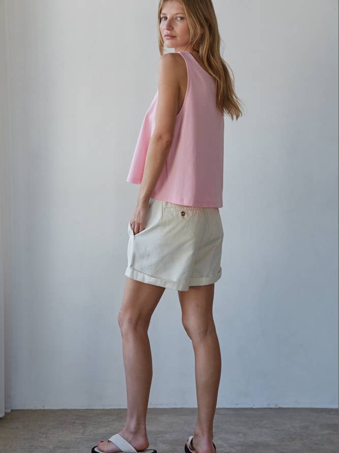 By Together - Wholesale Tank Top - Women's - L8751 | Knit Cotton Scoop Neck Sleeveless Tank Top8