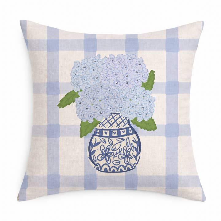 Cojín de hortensias de primavera para venta al por mayor de Doodles By Rebekah