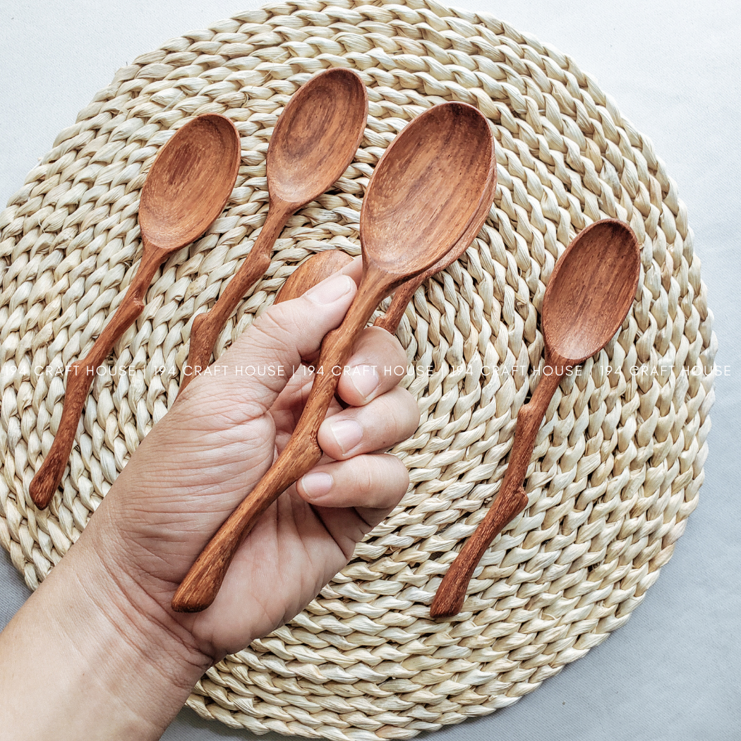 194 Craft House - Venta al por mayor Utensilio para servir - Cuchara de madera con mango de rama, utensilios de cocina5