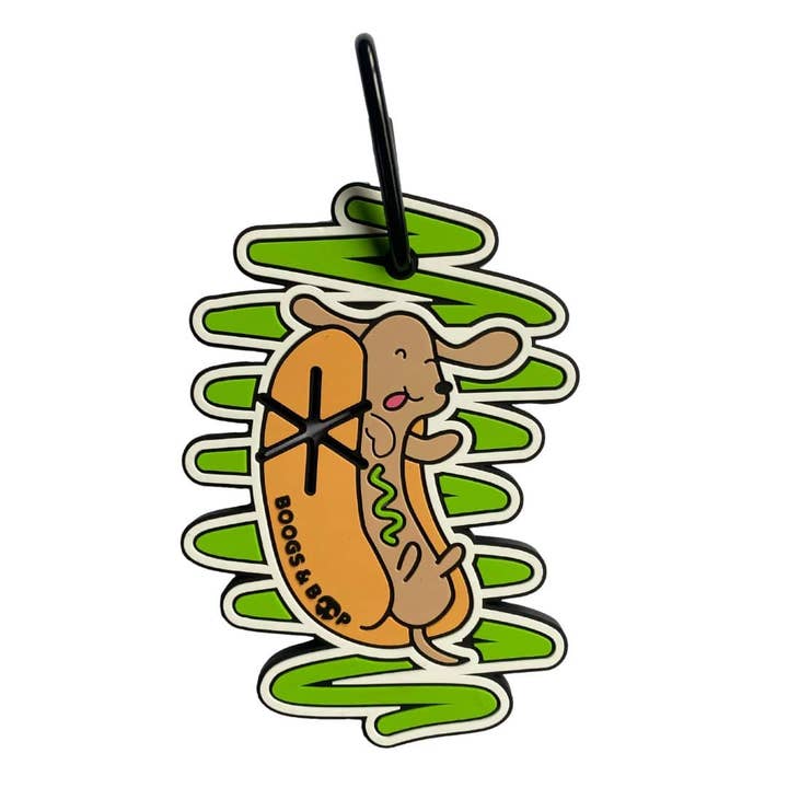 Hot Dog Lover Hands-Free Dog Waste Carrier for wholesale by Boogs & Boop