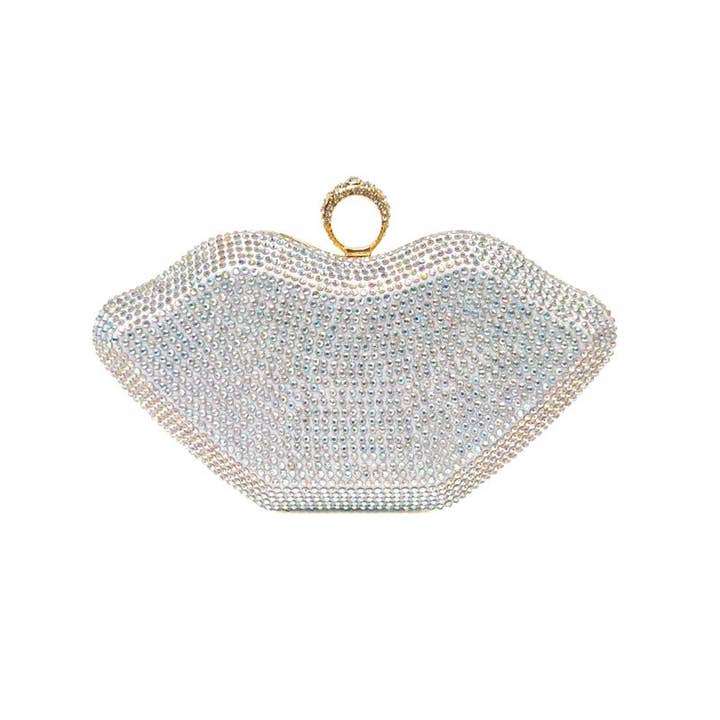AB Lip Mouth Rhinestone Bag HB1642 for wholesale on Faire8