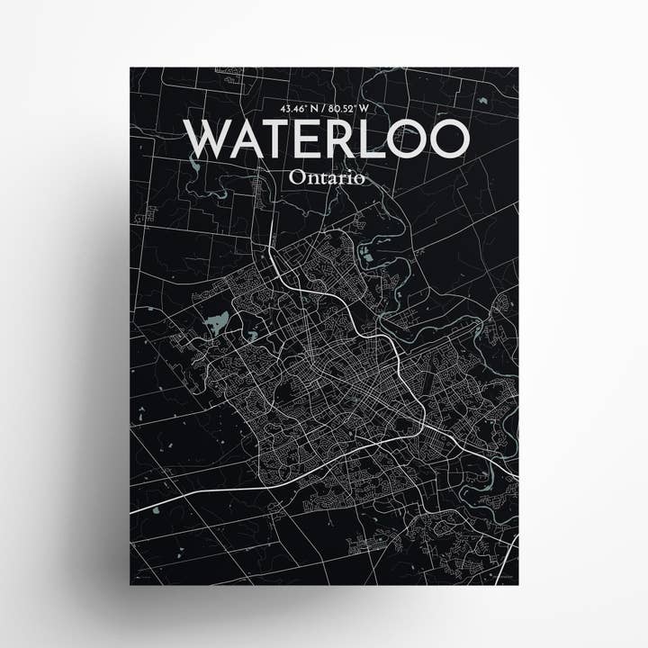 OurPoster.com - Wholesale Poster - Waterloo City Map Poster240