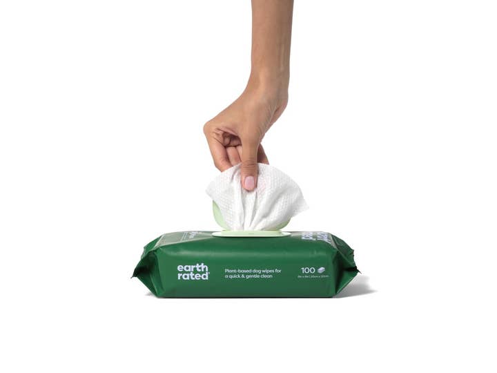 Pet Palette Distribution - Wholesale Pet Grooming Aid - Dog - Earth Rated Lavender Dog Grooming Wipes 100ct