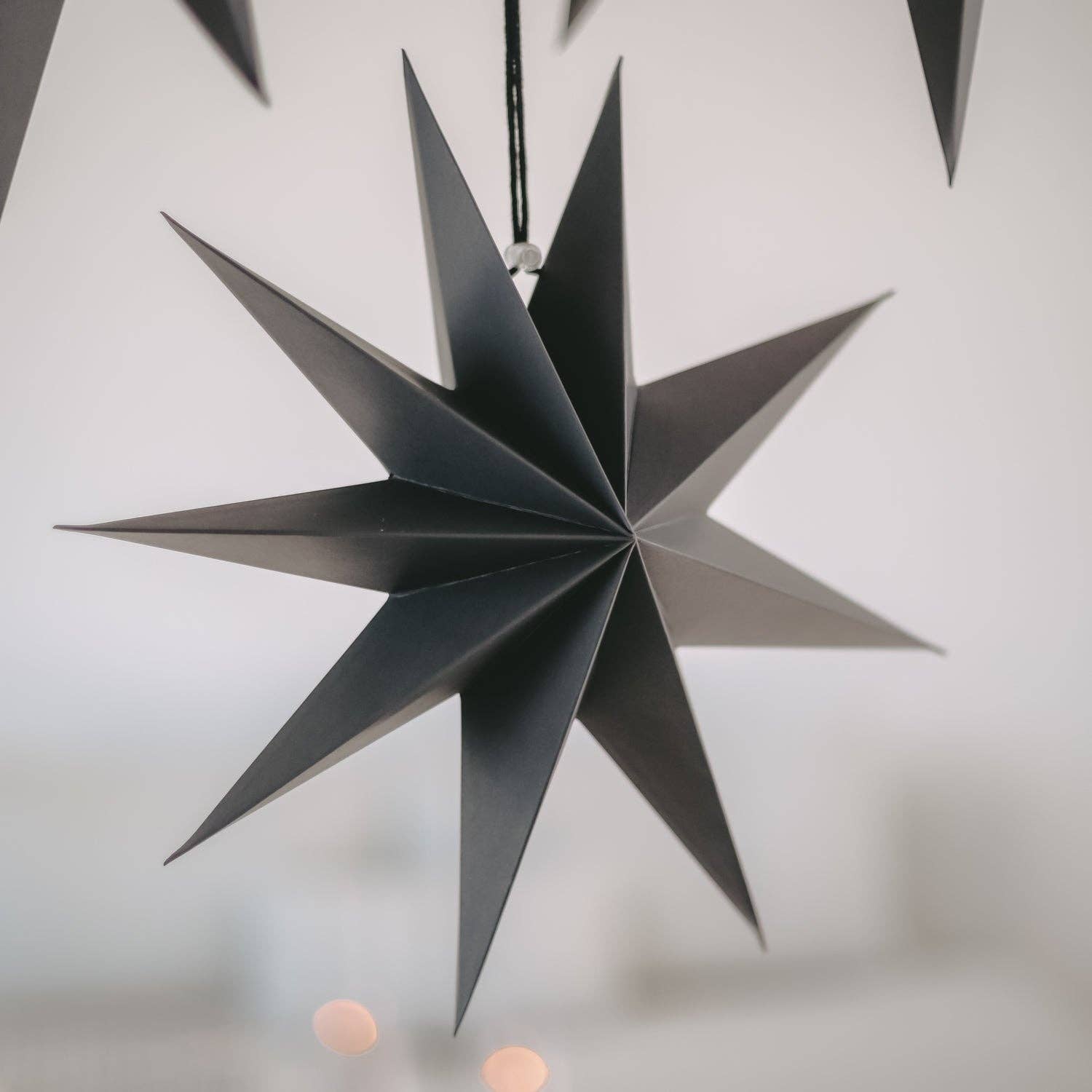 Eulenschnitt - Wholesale Christmas Decoration - Paper stars set of 3 black (VE = 6 sets)1