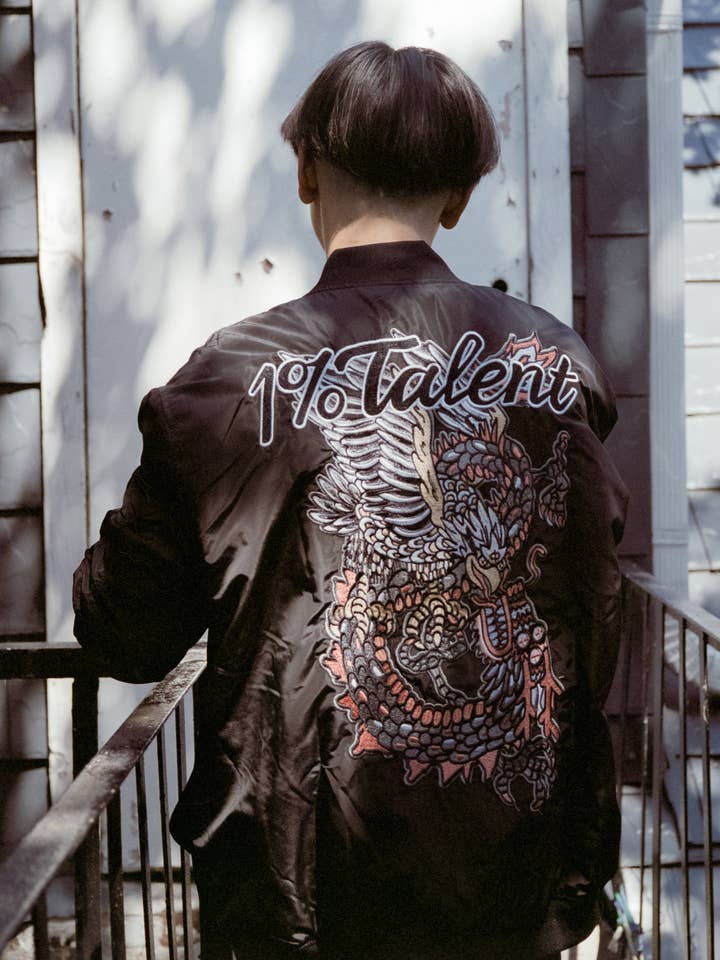 1% Talent - Wholesale Bomber Jacket - Women's - 1%talent Dragon + Eagle Bomber Jacket6