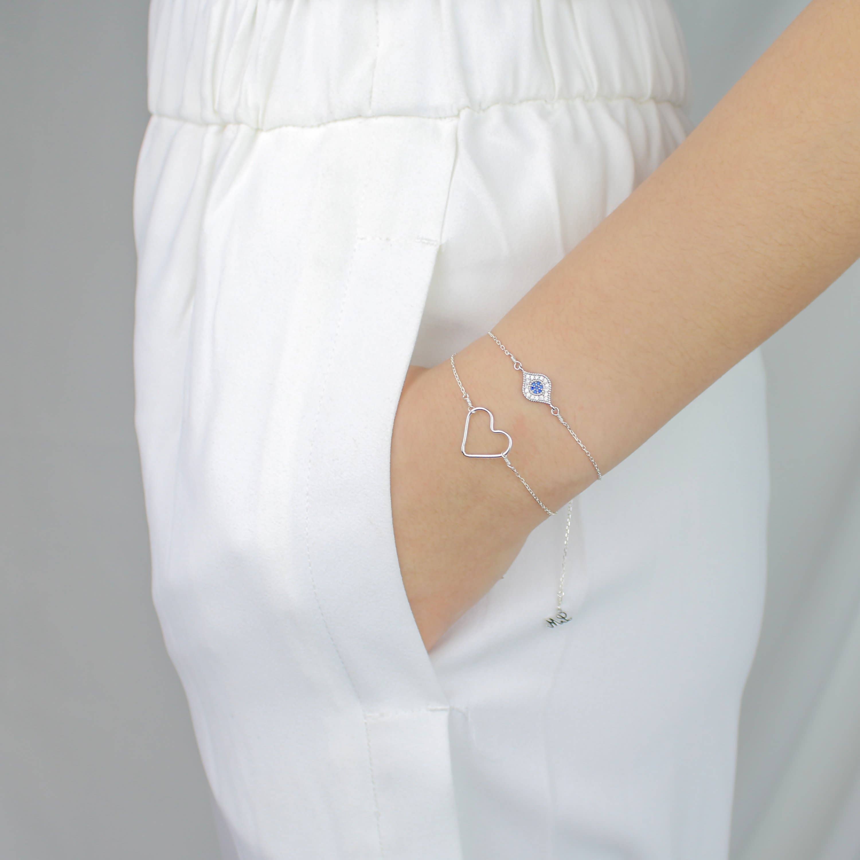 LA MENO - Vente Bracelets à breloques/pendentifs - Bracelet porte-bonheur - Coeur3