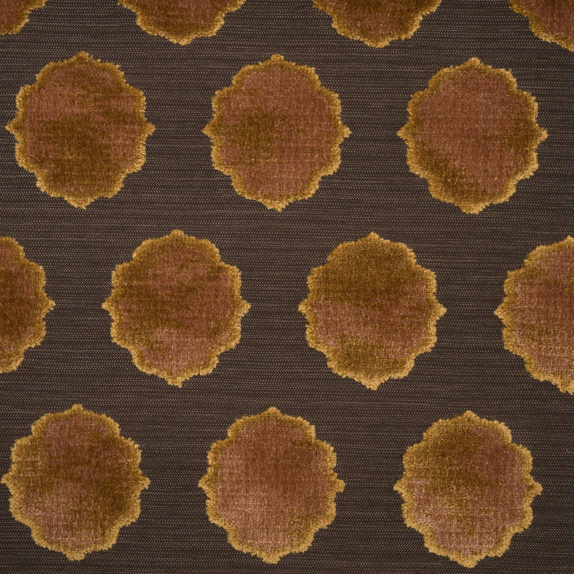 Top Fabric - Wholesale Fabric - CLAIRE - MEDALLION  CUT VELVET UPHOLSTERY FABRIC BY THE YARD1