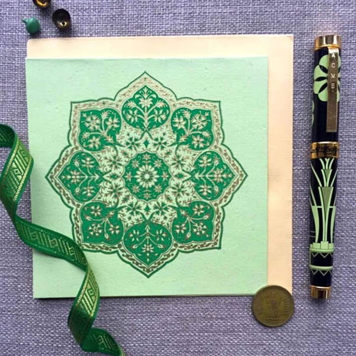 Mandala Madness - Set of 5 Handmade Paper Greeting Cards for wholesale by Bombay Paper