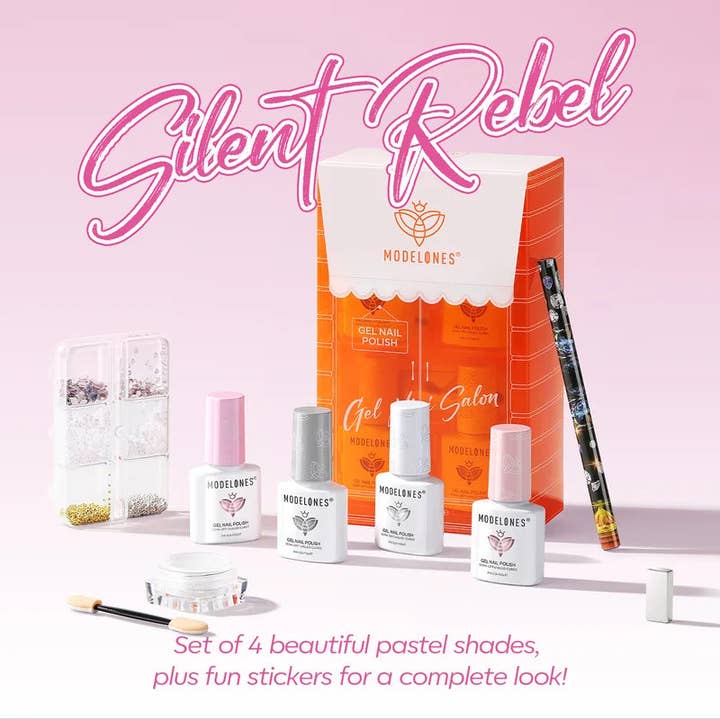 Modelones – wholesale Nailcare set – Silent Rebel - Mini Salon Gel Polish Kit7