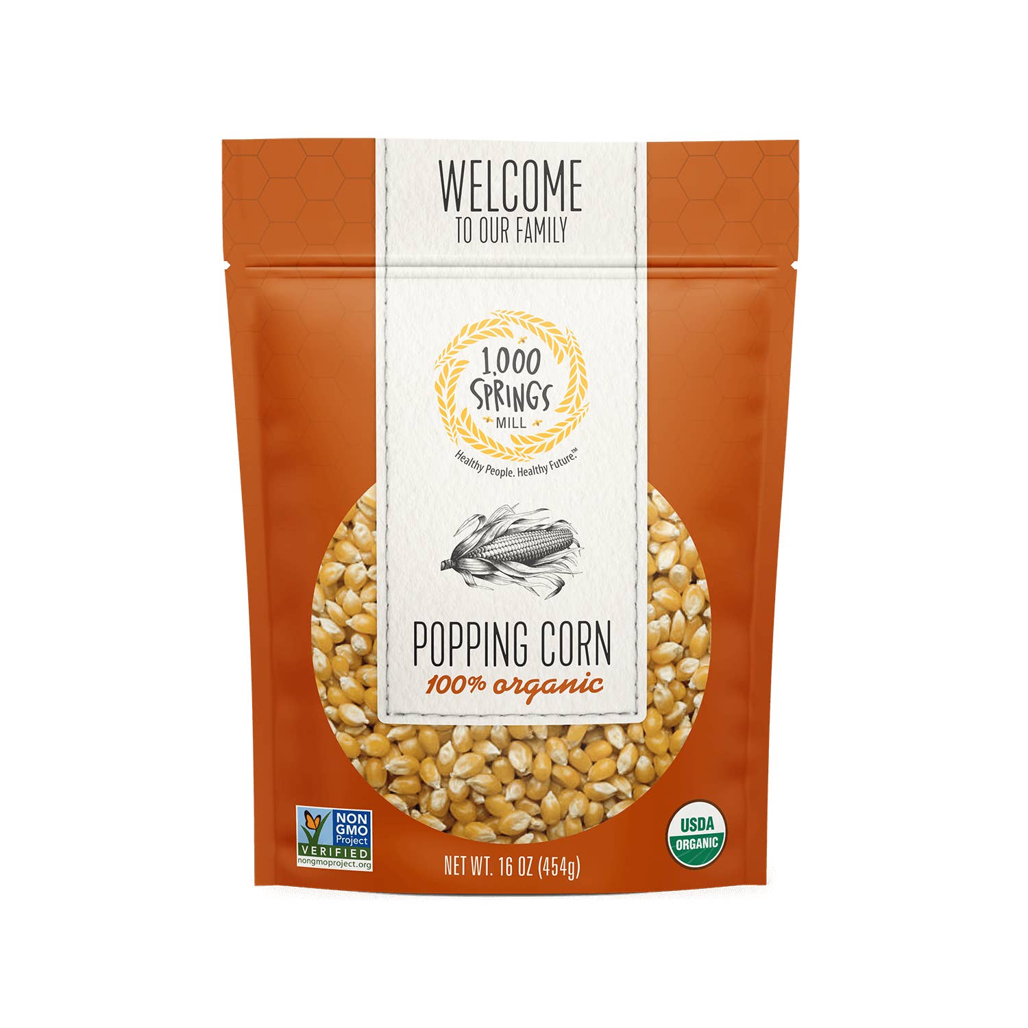 1000 Springs Mill - Wholesale Popcorn - 16 oz. Organic Popping Corn (12 Pack!!!)