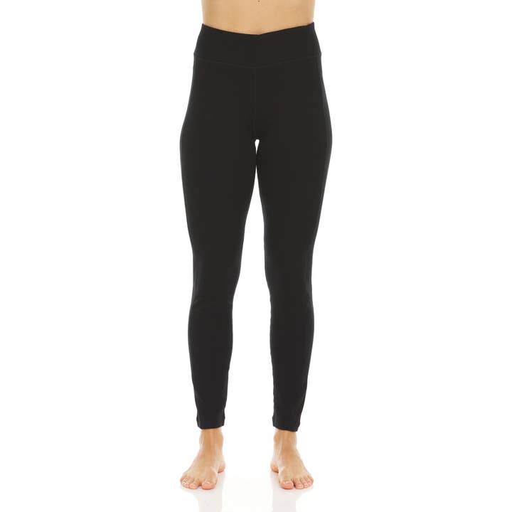 Black Microweight Women's Wool Leggings - Woolverino for wholesale on Faire
