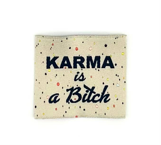 L’Étiquette Home Couture – material para artesanato por atacado – Etiqueta para costurar: «KARMA is a bitch»2
