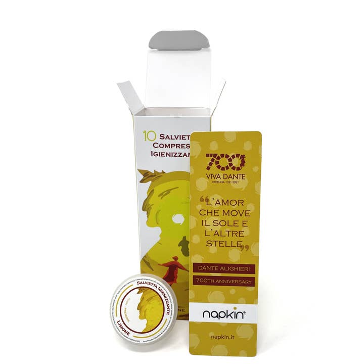 NAPKIN GO - Dante 700th Anniversary - Lemon for wholesale by Napkin