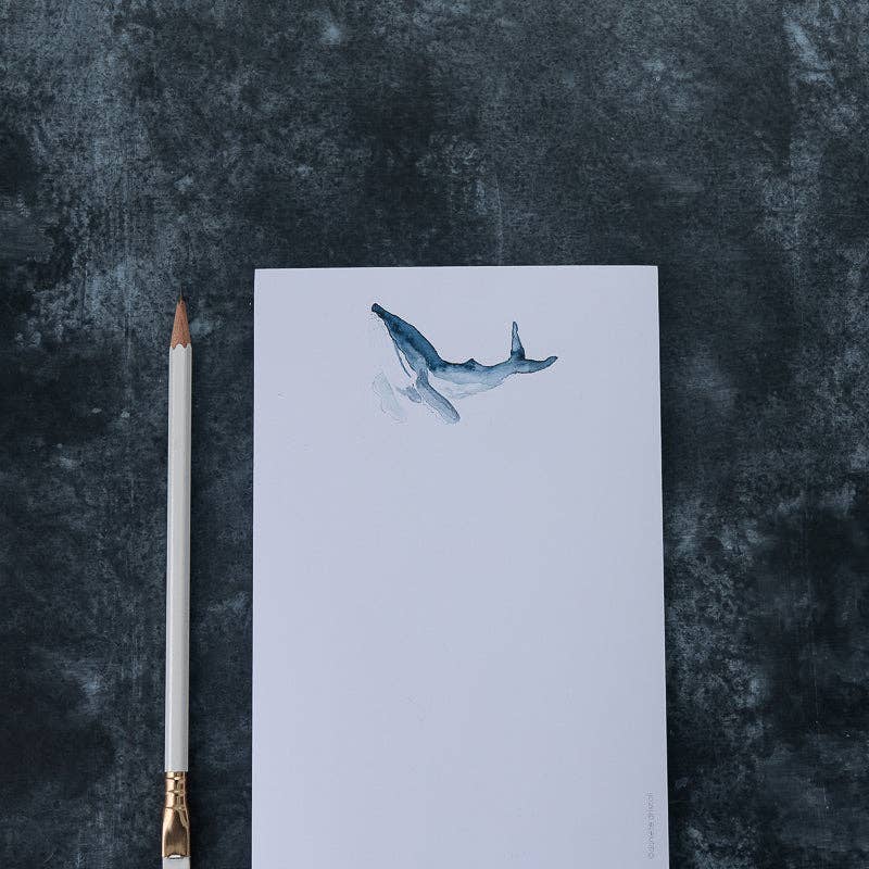 Finding Silver Pennies - Wholesale Notepad - Humpback Whale Watercolor Notepad2