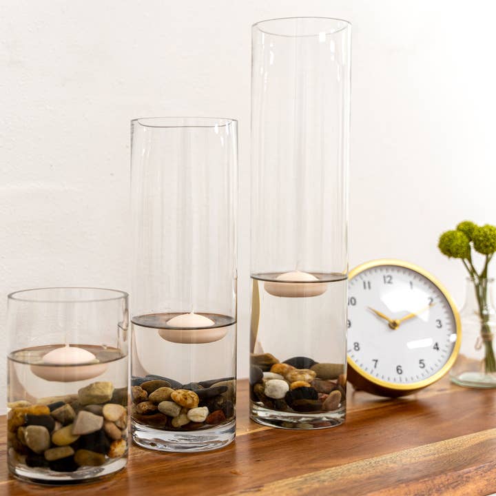 White 3 Inch Floating Candles - White- 4pc/pack for wholesale on Faire