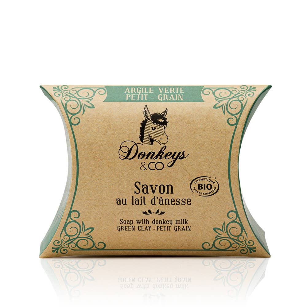 DONKEYS & Co. - Wholesale Bar Soap - Organic Donkey Milk Soap Clay - Petit Grain 100g1
