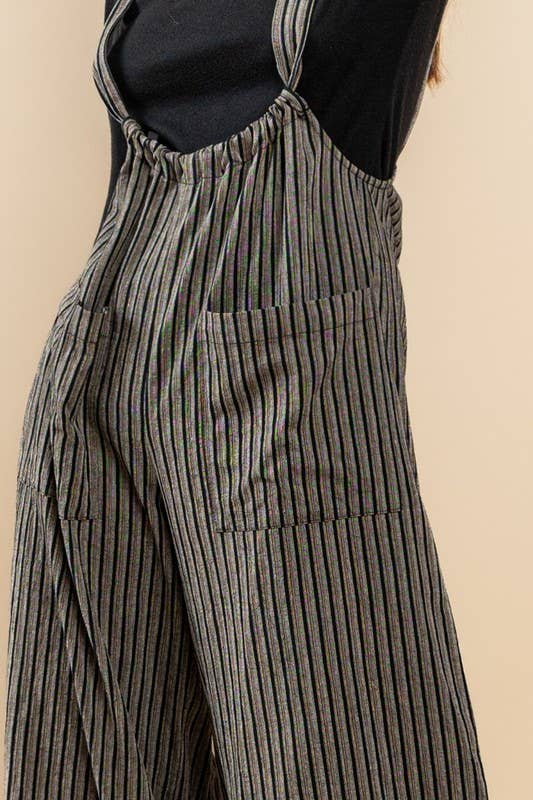 Oddi - Wholesale Jumpsuit - Women's - Wide Leg Stripe Suspender Jumpsuit5