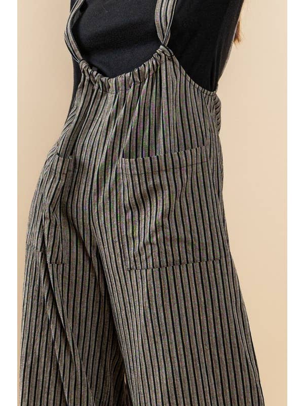 Oddi - Wholesale Jumpsuit - Women's - Wide Leg Stripe Suspender Jumpsuit5