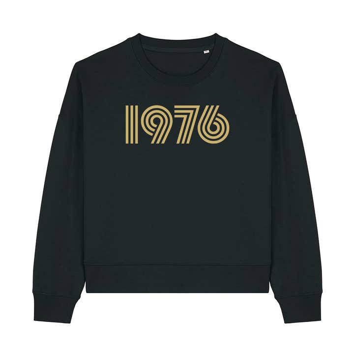 1976 Sweatshirt Black & Gold for wholesale by Disko Kids