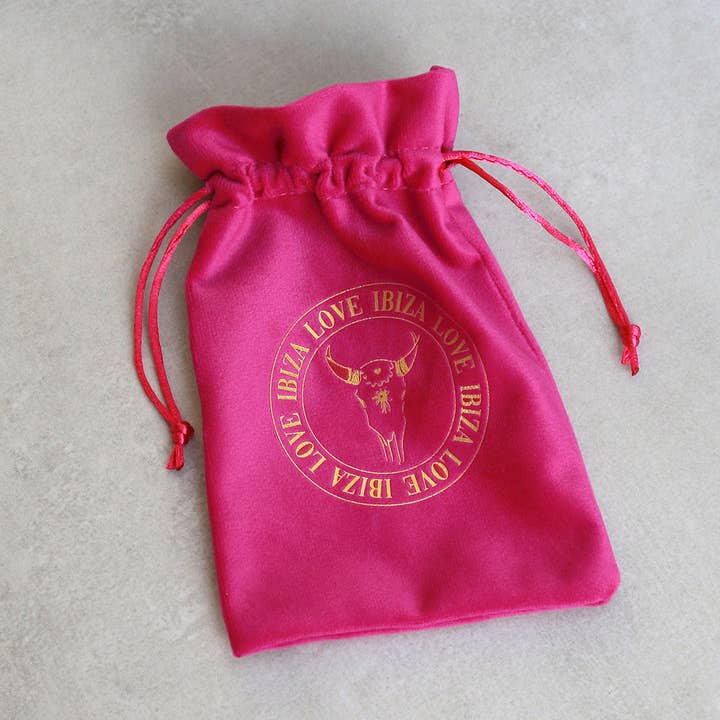 Love Ibiza - Wholesale Gift Bag - Kado zakje velvet pink