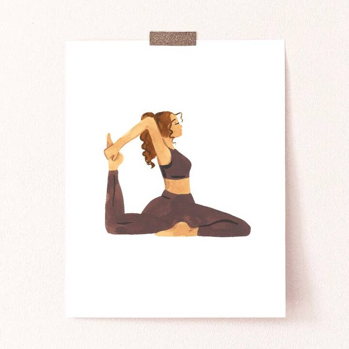 Yoga Lady V Art Print for wholesale by Sabina Fenn