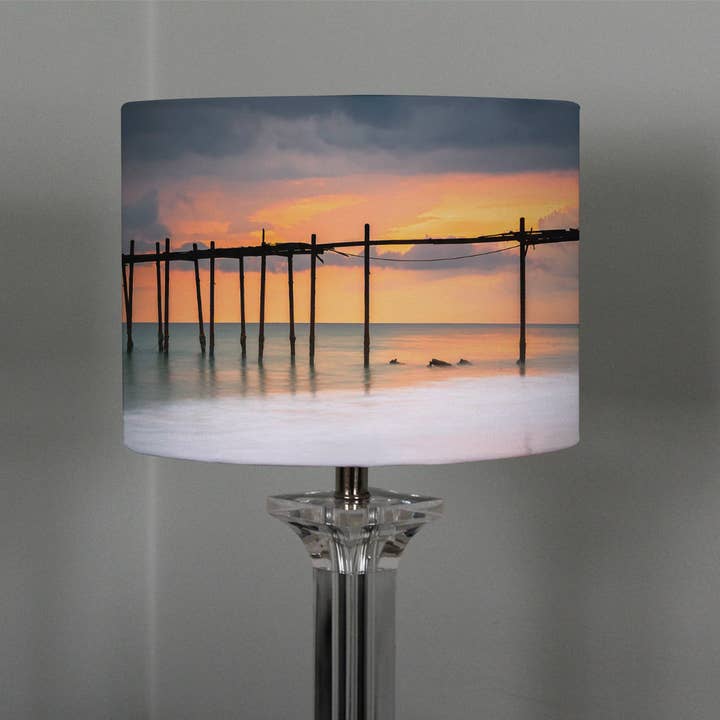 Wood bridge sunset at sea thailand (Ceiling & Lamp Shade) for wholesale by Benjamin Tate Design
