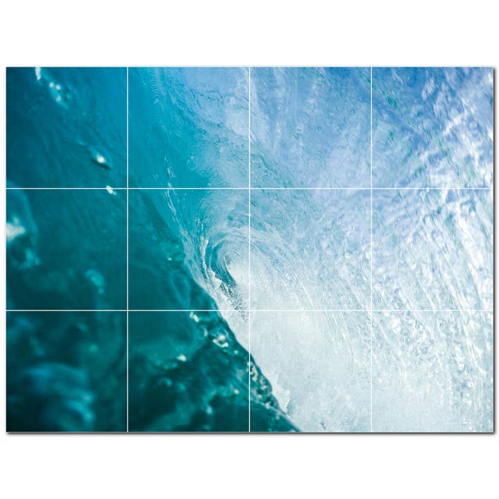 Decorazione murale con piastrelle in ceramica Wave PT501159 per la vendita all'ingrosso da parte di Picture-Tiles.com