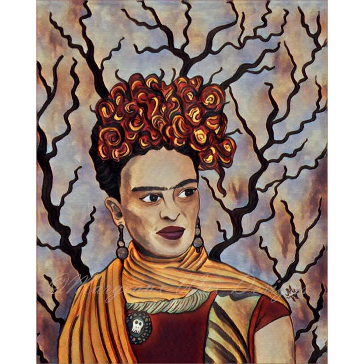 Frida Kahlo Kunstprint - Woestijnvariant voor wholesale door Margeaux Wex Designs