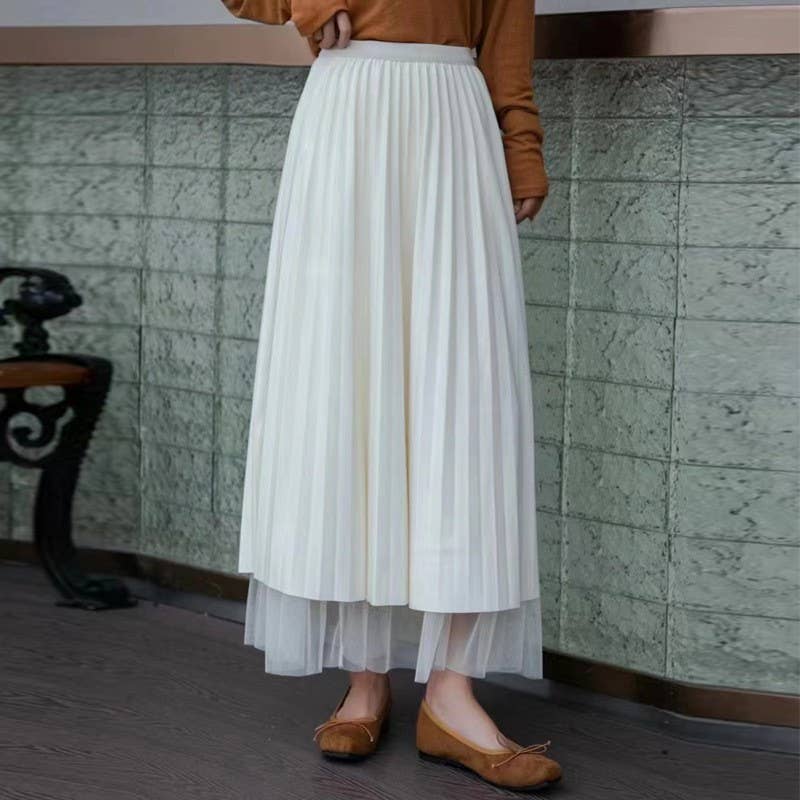 Hope & Sunshine - Wholesale Skirt - Women's - Mesh Bow Tie Midi Skirt1